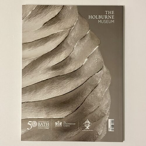 Silver exhibition catalogue back cover