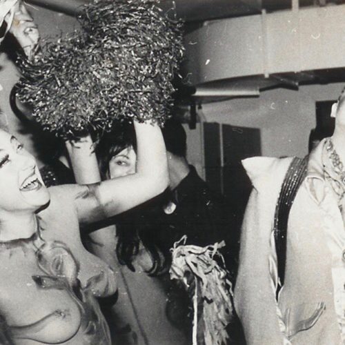 Christine Binne with Leigh Bowery from archive of The Binnie Sisters