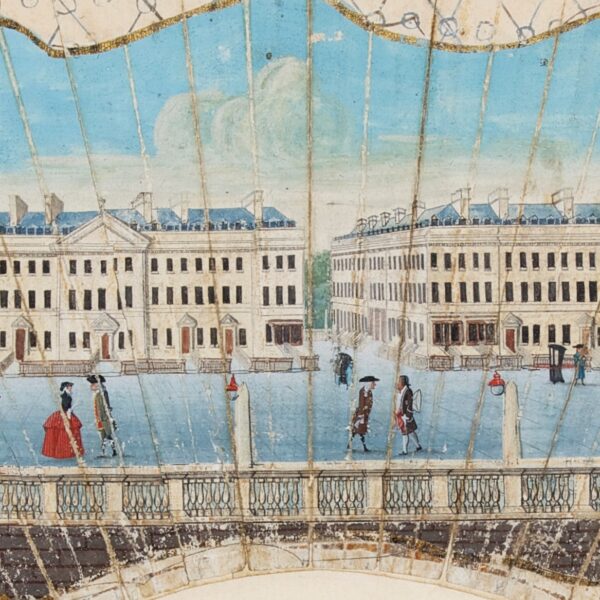 Detail from View of North Parade, by Thomas Loggon, engraving and gouache on paper, 1749